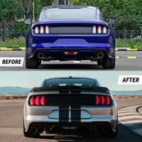 Kit de conversion de carrosserie complet style GT500 pour Ford Mustang S550 2015 2016 2017 avec pare-chocs avant et arrière et jupes latérales