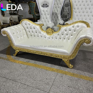 Sofá tipo trono real para eventos y fiestas, suministros de mobiliario para bodas, precio de fábrica LEDA. - Product Image 6