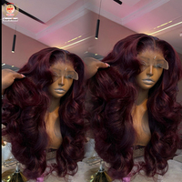 Perruques Lace Front en Cheveux Humains Naturels Sans Colle 13*4 Cheveux Brésiliens Bruts Ondulés Pré-Pluckés Perruques Frontales HD pour Femmes Noires
