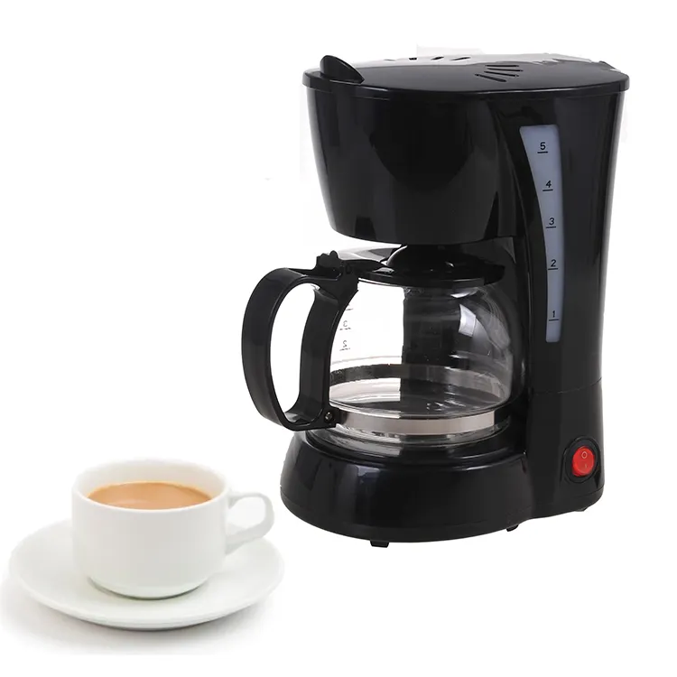 Macchina da caffè a goccia multifunzionale semplice in stile moderno di buona qualità Mini macchina da caffè a una tazza con indicatore del livello dell'acqua