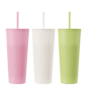 EVERSHINE Gobelet en plastique personnalisé avec logo, bouteille d'eau portable pour <span class=keywords><strong>camping</strong></span> et été, avec paille, double paroi, finition mate - Product Image 6