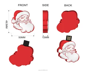 PVC silicone Christmas gift cartoon USB flash drive 2.0 Christmas father-in-law creative gift usb flash drive