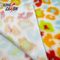 Tissu en fausse fourrure de vison Kingcason ultra doux, moelleux, épais et confortable, imprimé coloré, pour jouets en peluche, poupées, projets de bricolage et textiles