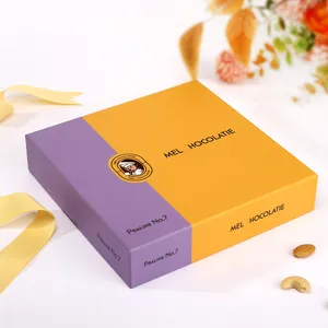促销Oem有竞争力的价格礼品盒定制坚果糖果巧克力礼品盒带分隔器