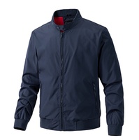 Manteau en toile à col montant coupe ajustée C1114B241 XZ, haut décontracté et tendance pour les jeunes