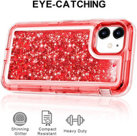 Coque de protection robuste magnétique à paillettes liquides effet sable mouvant pour iPhone 18 17 16