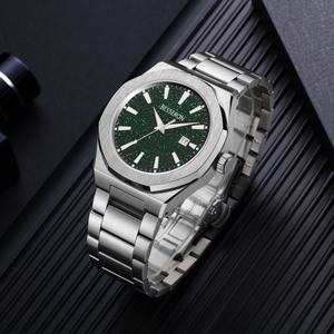 Reloj Analógico de Negocios de Acero Inoxidable Sólido, Personalizable, con Movimiento de Cuarzo Miyota, Resistente al Agua 5BAR, Correa de Cuero, 41MM - Product Image 6