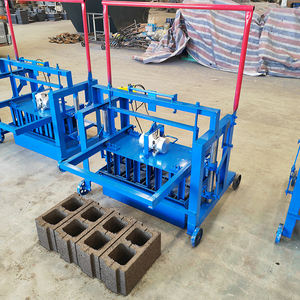 เครื่องทำอิฐบล็อกแบบใช้มือหมุน 220V/380V รุ่น QTJ 4-45 เครื่องทำบล็อกปูพื้นเคลื่อนที่ เครื่องวางบล็อกซีเมนต์ - Product Image 4