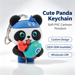 Llavero Personalizado con Correa de Muñeca, Figura de Goma Suave, Impresión UV Ecológica en PVC 3D, Moldeado por Inyección, Promocional - Product Image 1