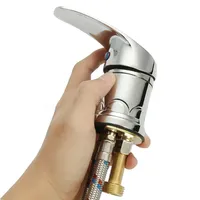 Robinet de douche monocommande moderne en métal, mitigeur chaud/froid durable pour lavabo de salon de coiffure commercial
