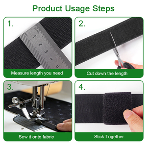 Cintas de gancho y bucle tejidas sin adhesivo para máquina de coser, cierres para accesorios de ropa, soporte OEM ODM - Product Image 6