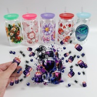 Etiquetas Adhesivas Personalizadas UV para Vasos de 16oz/24oz, Marca Regi, Fáciles de Despegar, Color Personalizado, Bajo MOQ, Venta al Por Mayor