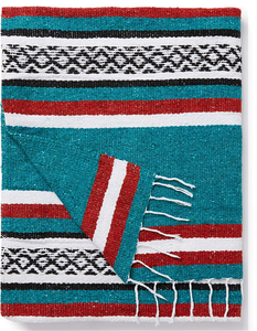 Traditionele Handgemaakte Serape 100% Katoen Mexicaanse Deken Decoratief Gooien Strandlaken - Product Image 1