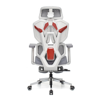 Chaise de jeu personnalisée en gros, pivotante, inclinable, robuste, blanche, pour ordinateur, de direction, de bureau, ergonomique, avec repose-pieds