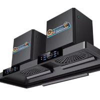 Hotte aspirante pour cuisine commerciale en acier inoxydable 1000-3000W électrique 380V facile à nettoyer