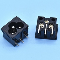 Conector AC Jack con Diseño de Mickey Mouse, Montaje en Panel PCB con Orificio para Tornillo de Montaje DB-6 LH-6 C6