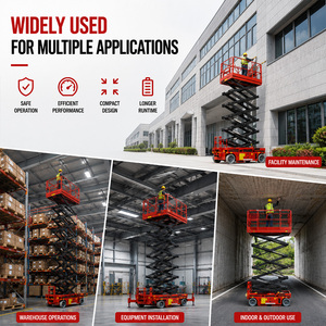Hydraulische Hubarbeitsbühne Mobile Hebevorrichtung Personenliftplattform 14m Tragbar für Reinigungsarbeiten - Product Image 4