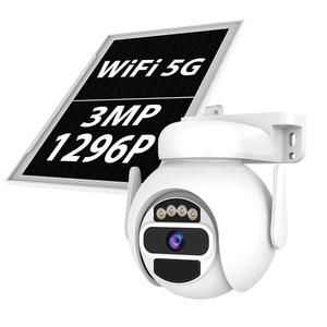 SMARSECUR Cámara de 3MP con Lente IP66 Impermeable, Visión Nocturna en Color, WiFi 5G/4G GSM, Carga Solar Continua de 365 Días, Detección Humana PIR - Product Image 1