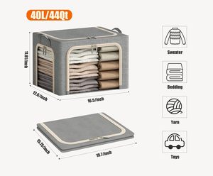 Wholesale Collapsible Storage <b>Boxes</b> 50x40x33 66L Wardrobe Furniture Clothes Storage Bag Containers Storage <b>Boxes</b> & Bins - Product Image 2