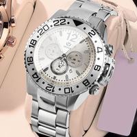 Multifunctioneel Japans uurwerk Volledig horloge Roestvrij staal Waterdicht Sportchronograaf Datum Luxe quartz Zakelijk Antiek Unisex