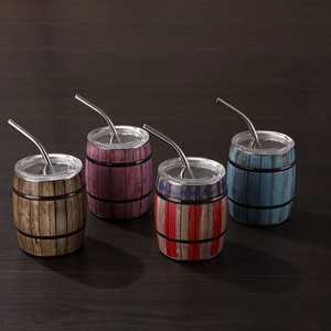Nouvel Arrivage Usine – Mini Baril à Vin/Bière 3oz – Verre à Shot Amusant en Acier Inoxydable avec Paille – Tasse à Boire pour Whisky - Product Image 1
