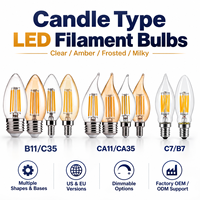Lampe LED vintage à filament AC 360 degrés G125 A19 B22 en verre, vente directe usine, OEM ODM CE RoHS UKCA C PSE