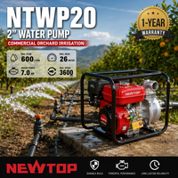 Pompe à eau à essence de qualité commerciale de 2 pouces pour la lutte contre la sécheresse agricole avec moteur 170F et plateforme, livraison directe d'usine