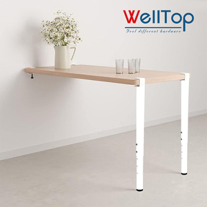 New arrivals đồ nội thất phụ kiện phần cứng kim loại kẹp bảng chân f-hình dạng có thể điều chỉnh Telescopic DIY ăn cà phê bàn chân - Product Image 6