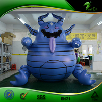 Monstre gonflable géant 3D dessin animé XXXL 3m H Ballon gonflable d'anime japonais pour défilé à l'hélium