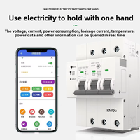 Disjoncteur intelligent TM Wanlian MCB avec contrôle à distance mobile 4G et connectivité Wi-Fi pour la sécurité des locations résidentielles, en plastique Abongl