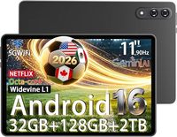 Tablet de 11 Pulgadas Android 16 Octa-Core 32GB RAM + 128GB ROM /2TB TF 16MP+8MP Pantalla de 1920x1200 90Hz