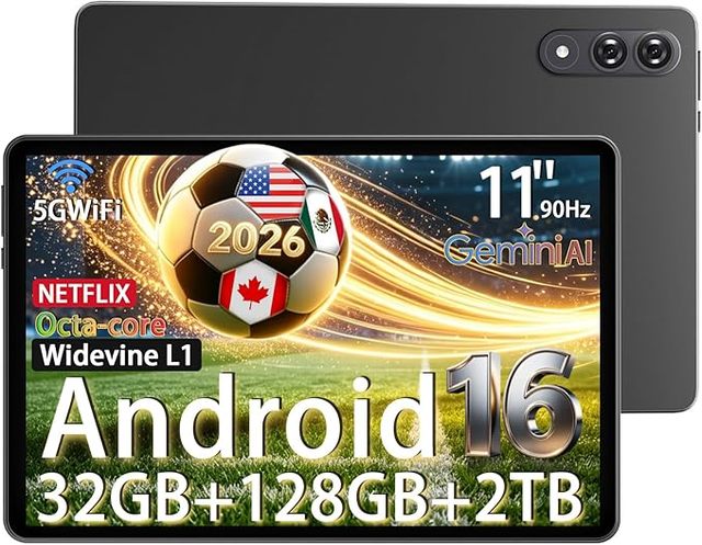11 Inch Tablet Android 16 Octa-Core 32GB RAM + 128GB ROM /2TB TF 16MP+8MP 1920x1200 90Hz Display