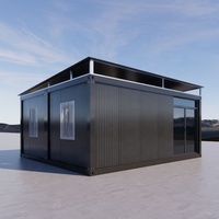 Maisons conteneurs préfabriquées détachables de 40 pieds, maisons conteneurs modulaires avec toit, pods de vie autonomes portables en kit plat