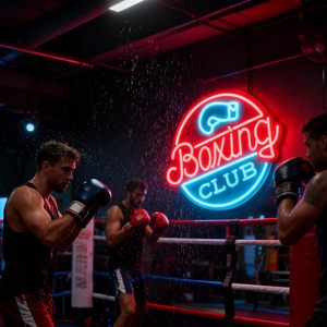 Boxing Club Letreros Neon LED indoor hanging ambient light shop <b>sign</b> wall decoration light entrance indicator light 5V 12V - Product Image 3