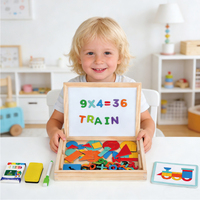 Planche à dessin double face pour enfants Puzzle 3D Tableau blanc et tableau noir