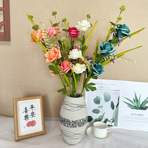 Usine de fleurs artificielles Meiyu Craft, fleurs en mousse pour décoration de mariage, blanc, orange, violet, bleu, rose, rouge, bleu brumeux H109 - Product Image 4