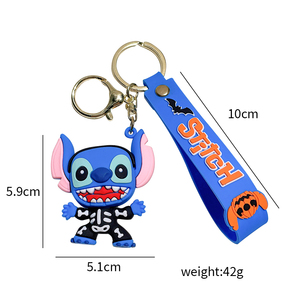 Halloween Lilo & Stitch Movie 3D mềm PVC Keychain dễ thương kawui trang trí mặt dây chuyền vòng chìa khóa cổ điển LC019 phong cách - Product Image 2