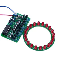 Kit DIY CD4017 de lumière LED circulaire à flux numérique pour la pratique de la soudure et les projets éducatifs