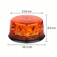 Balise LED COB 48W, 8 modes stroboscopiques, lumière d'avertissement, fixation magnétique, boîtier PC, plusieurs couleurs, lumière clignotante pour alerte de sécurité des véhicules