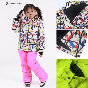 Traje de esquí y snowboard para niños, niños y niñas, grueso, cálido, a prueba de viento, impermeable, traje de nieve de doble tabla con cierre de cremallera - Product Image 3