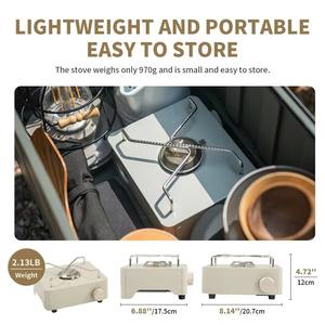Réchaud de camping portable à gaz butane pour extérieur, cuisinière de camping, ustensiles de cuisson - Product Image 5