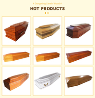 Ataúd de Madera Estilo Europeo al por Mayor, Artículos Funerarios Biodegradables y Ecológicos para Entierro, Almacenamiento, Color Personalizado, Shandong