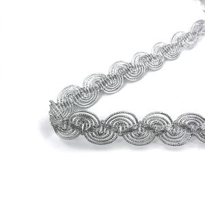 Сделай сам, Полиэстеровая одежда, татуировка, кружевная отделка, ткань S-образной формы, плетеная отделка, кружевные края, шитье, Одежда для танцев, костюм, Золотая, серебряная кружевная отделка - Product Image 3