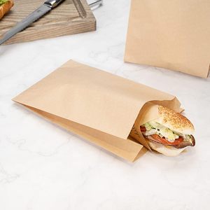 Bolsa de Papel para Envasado de Alimentos, Personalizada, Biodegradable, Ecológica, de Grado Alimenticio, Resistente a <span class=keywords><strong>la</strong></span> Grasa, Premium, para Comida Rápida, Aperitivos Fritos y Sándwiches - Product Image 4