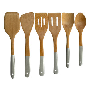 Wooden Spoon And Spatula Set 6 Piece Kitchen Cooking Utensils Hand Wash Only - Product Image 5