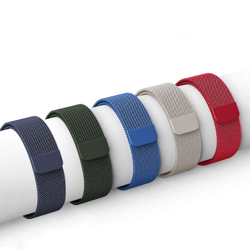 Chunging-Correa Milanese Loop para Apple Watch, correa de malla de acero inoxidable para Apple Watch Series 7 6 5 SE