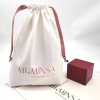 Pochette en coton et jute personnalisée avec cordon de serrage, impression de logo sur mesure, emballages biodégradables et durables, sacs cadeaux pour bijoux