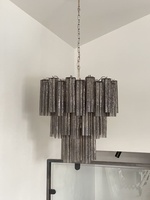 Lustre en verre de Murano gris fumé italien pour la décoration de la maison