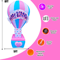 7ft Ballon Anniversaire Gonflables Lumineux Outhouse Vacances Décorations Vivantes Cour Personnalisé Festival Gonflable Lowes Décorations