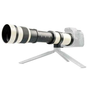 Lente de Zoom Superteleobjetivo MF Económico para Cámara, F/8.3-16, 420-800 mm, Montura T con Anillo Adaptador, Rosca para Filtro de 67 mm para Canon y <span class=keywords><strong>Nikon</strong></span> - Product Image 1